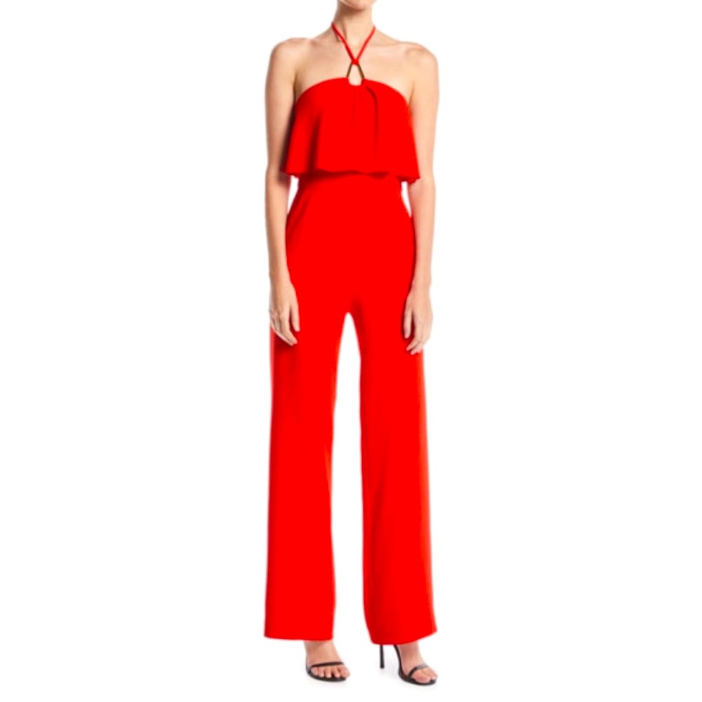 NWT Trina Turk Gabriella Halter Jumpsuit w/ Popover Bodice